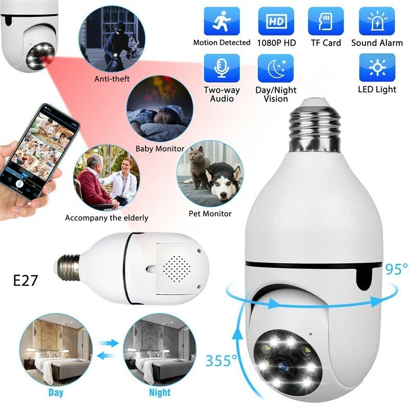 Cctv – 1080p Full Hd Cctv Camera -cctv Camera Wifi – Wifi Smart Camera – Wifi Camera -home Security Camera – Smart Camera  Wifi Camera Bulb Socket –  Camera Cctv – Security Camera